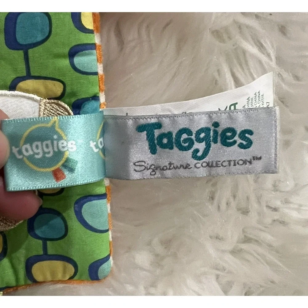 Taggies Signature Collection Little Lamb Crinkle Me Baby Sensory Toy Green Lamb